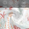 thumbnail image 5 of Coastal Turtle Cloth Napkins, Orange Red Coral Green Jellyfish Starfish Washable and Reusable Dinner Napkins Set of 8, Table Napkin for Kitchen Party Birthday Wedding Hotel Housewarming 20"x20", 5 of 8