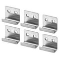 thumbnail image 1 of Soporte de montaje Uxcell 6Pcs, colgador de pared para azulejos de 40x35mm, gancho de montaje en pared, plateado, 1 of 6