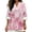 Pink Rose Flower Leopard, variant on FKELYI Faux Linen Shirts for Women Summer Blouse Art Boho Palm Tree Fish Print V-Neck 3/4 Sleeve Casual Top Soft Loose Fit Business Casual Outfits for Ladies, 5XL