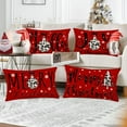 thumbnail image 2 of Red Merry Christmas Lumbar Decorative Rectangle Pillow Covers 12x20 Set of 4 Black White Buffalo Plaid Xmas Trees Joy to The World Holly Snowflake Pillow Case for Winter Holiday Decor, 2 of 6