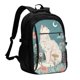 thumbnail image 1 of Disketp Celestial Cat And Flowers Mochila de Viaje Estampada para Laptop con Puerto de Carga USB, Mochila Impermeable para Computadora – Regalo para Hombres y Mujeres, 1 of 7