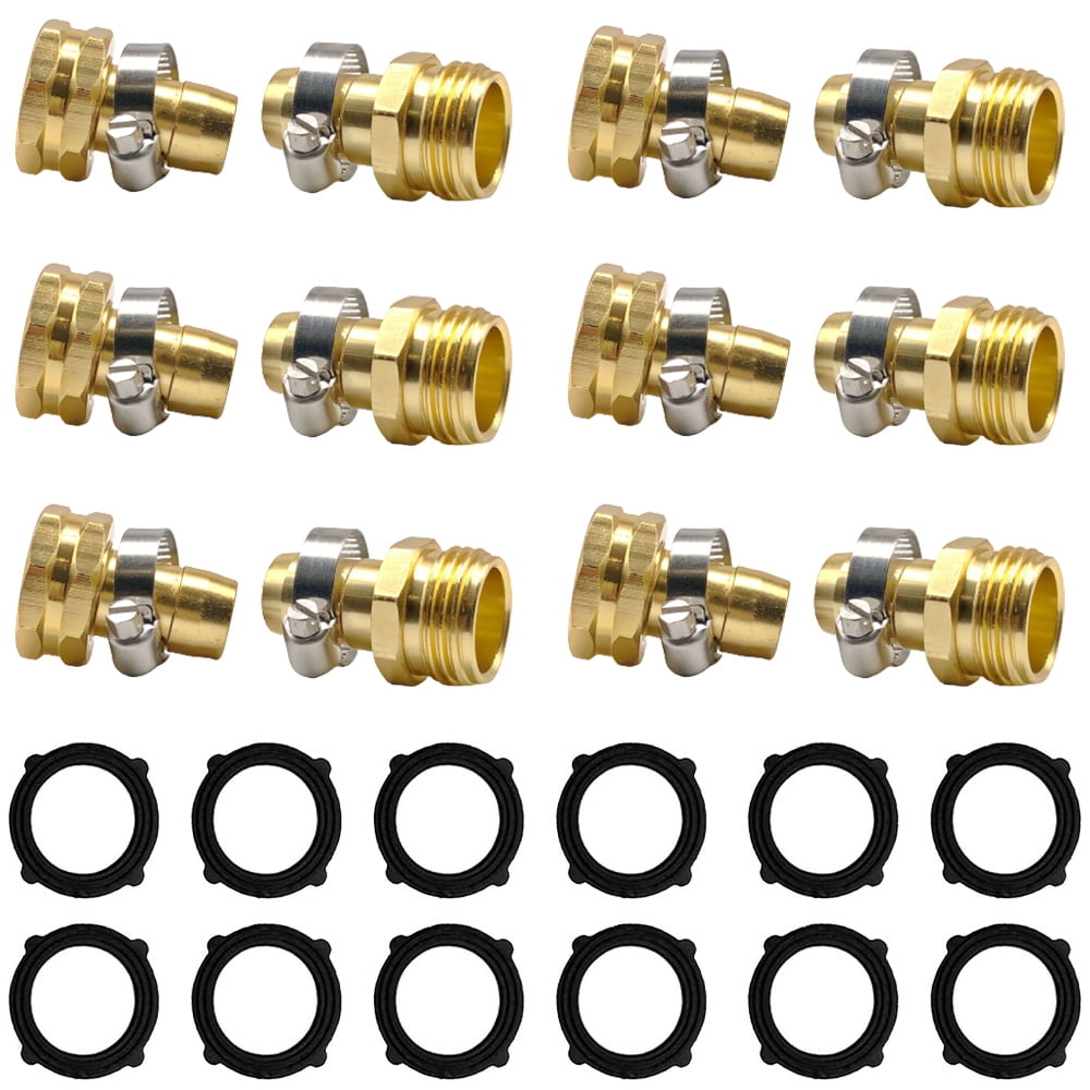 Elbourn Garden Hose Repair Connector with Clamps Hose End Repair Kit
