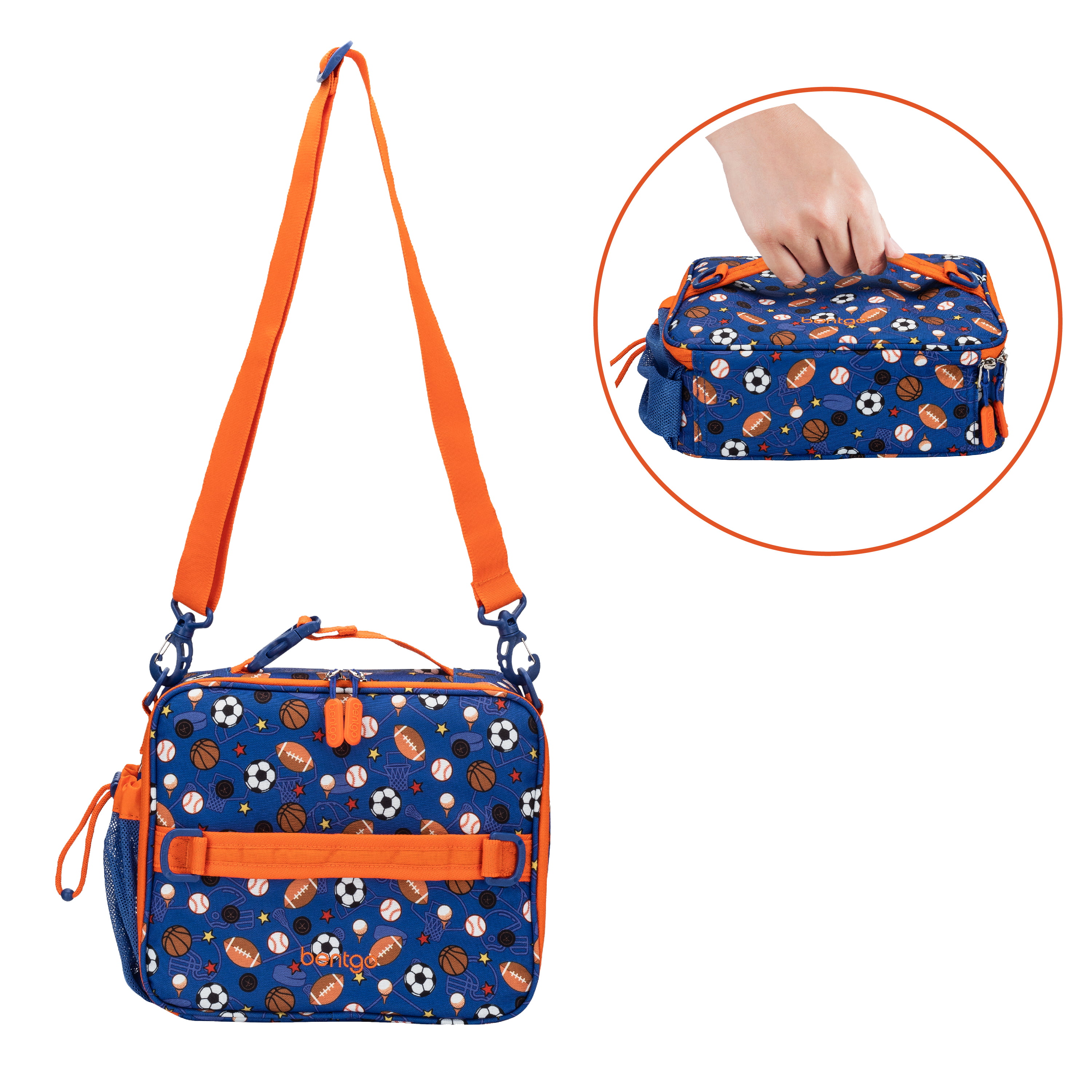 Bentgo Kids Prints Lunch Bag - Double Insulated, Durable, Water-Resistant  Fabric with Interior and Exterior Zippered Pockets and External Bottle  Holder- Ideal for Children 3+ (Construction Trucks) 