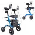 thumbnail image 1 of KFFKFF Déambulateur à Roulettes avec Siège pour Aînés, Déambulateur à Roulettes Pliable, Aide à la Mobilité et à la Marche Légère en Aluminium avec Roues Pleines en PU, Poignée Ajustable, Sac de Rangement - Supporte 300 Lb, 1 of 9