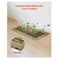 thumbnail image 4 of Floor Registers 4x10 Inch 6-Pack - Iron HVAC Vent Grilles - Brown - Adjustable Airflow - Durable Metal Construction - Home & Office, 4 of 7