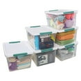 thumbnail image 2 of 6 Pack 35 Quart Latching Storage Container Box, Large Storage Bins with Lids, Clear, 2 of 7