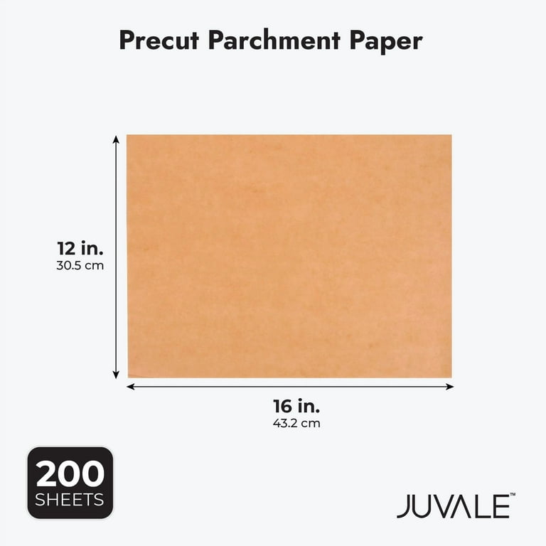 200-Pack Precut Parchment Paper Sheets 12 x 16 inches, Unbleached