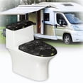 thumbnail image 6 of HELLHERO Bathroom Toilet Cover Set for Stretch Elastic Fabric Elastic Bottom Easy to Clean Dust-Proof Adjustable Machine Washable Durable, Spider Web, 6 of 8