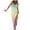 Yellow formal dresses for women, variant on wycnly Formal Dresses for Women Fashion Gradient Slit Drawstring Party Club Ribbed Bodycon Tank Dresses Square Neck Sleeveless Marbled Print Summer Long Dress Sky Blue m