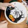 thumbnail image 5 of Fiudx Ofertas y liquidaciones Kit de bordado de Halloween para principiantes con esqueleto de calabaza, 5 of 5