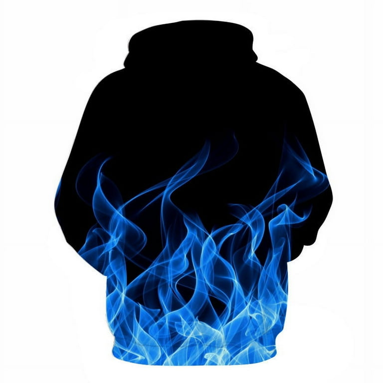 Blue flame cheap hoodie