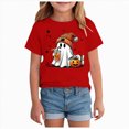 thumbnail image 3 of xaweyi Cute Ghost Halloween T Shirt for Kids Girls Short Sleeve Crew Neck Graphic Tee,Sizes 3-4 Years, 3 of 7