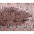 thumbnail image 4 of oneOone Viscose Chiffon Peach Fabric Florals Craft Projects Decor Fabric Printed By The Yard 42 Inch Wide, 4 of 4