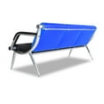 thumbnail image 3 of 3 Seats Office Reception Waiting Room Chair w/ PU Leather Visitor Guest Sofa Steel Blue, 3 of 7
