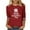 #154-Red, variant on Nuoqisi Abstract Print 3/4 Sleeve Loose Tee - Women's Casual Round Neck 3/4 Sleeve Top for Weekend Farmers Market Visits, Creative Studio Outings, and Relaxed Artistic Daily Wear