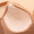 thumbnail image 6 of Bigersell Ladies Bras, Women Lace V-Neck Full-Coverage Wireless Bras Back Hook and Eye Closure Push up Bras Padded Bralette Khaki S, 6 of 6