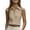 Khaki, variant on Vivianyo HD Women's Sleeveless Blouse, Linen Blend Top for Women Collared Pullover Shirt Work Wear, Women's Black, Sizes S-3XL