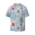 thumbnail image 3 of Goofa Sea Turtle Printed Men's Casual Short-sleeved Shirt,Lightweight Breathable Button-down,Summer Casual men's top,Versatile Fashion shirt-Large, 3 of 7