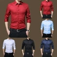 thumbnail image 5 of CENL Mens Casual Slim Fit Button Long Sleeve Shirts Business Formal Dress Shirt Tops, 5 of 9