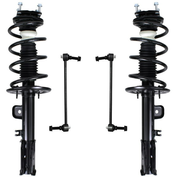 Detroit Axle - Front Struts Sway Bars for FWD 2011 2012 2013 Ford Explorer Complete 2 Struts w/Coil Spring 2 Front Sway Bar Links Replacement Quick Install Ready Struts Assembly