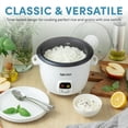 thumbnail image 3 of Aroma Rice Cooker, 3-Cup (Uncooked) / 6-Cup (Cooked), Small Rice Cooker, Oatmeal Cooker, Soup Maker, Auto Keep Warm, 1.5 Qt, White, Arc-393Ng, 3 of 7