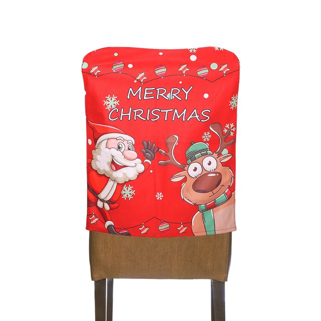 Protector Silla Dibujos Animados Navideños para Decoraciones Fiesta Nuevo (alce Mayor)