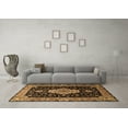thumbnail image 3 of Ahgly Company Indoor Square Medallion Brown Traditional Area Rugs, 8' Square, 3 of 4