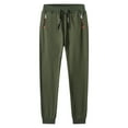 thumbnail image 4 of CONZONE Men'S Baggy Sweatpants Casual Wide Leg Fleece Sweat Pants for Men Solid Color Elastic Waist Drawstring Soft Cozy Athletic Joggers With Pockets, 4 of 5