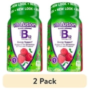 (2 pack) Vitafusion B12 Gummy Vitamins, Delicious Raspberry Flavor, 60ct (30 Day Supply)