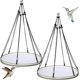 thumbnail image 1 of Bandeja colgante metálica para comederos | Comedero exterior de acero mallado, 7,9" x 20,7" | Accesorio decorativo de jardín resistente a la intemperie para aves silvestres, diseño suspendido de, 1 of 6