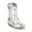 SILVER, variant on Little Girls and Big Girls Metallic Heart Cowgirl Western Boot