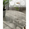 thumbnail image 3 of Fitted Round Tablecloths Table Covers 55-60in,Farm Rustic Burlap Linen Texture Waterproof Elastic Edged Table Cloth for Kitchen Dining Holiday Party Tables Decor,Vintage Lattice Lines Stripe, 3 of 6