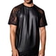 thumbnail image 1 of pstuiky camisetas de hombre, Top de manga corta con cuello redondo y empalme de color liso para hombre camisas casuales para hombre xxl, 1 of 5