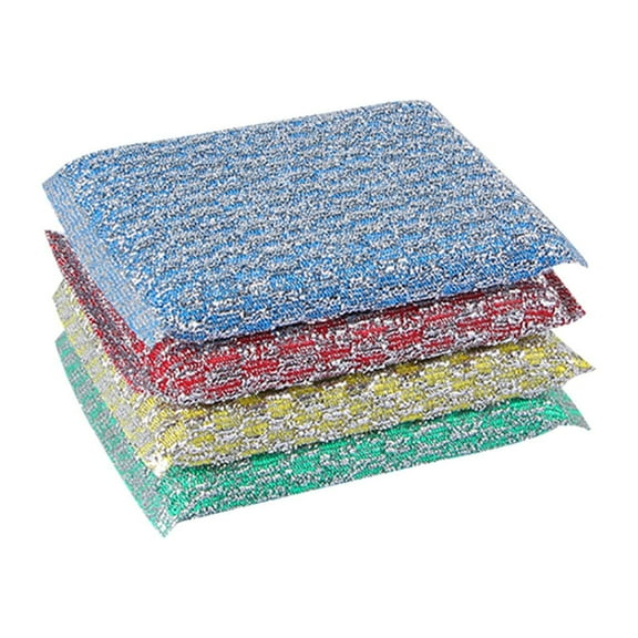 Easeky Magic Cleaning Sponge 4-Pack, Heavy-Duty Oil Stain Eraser for Pots, Pans, Countertops & Stovetop, Non-Scratch Quick-Dry Scrubber for Kitchen & Bathroom Surfaces, 4X Scouring Pads