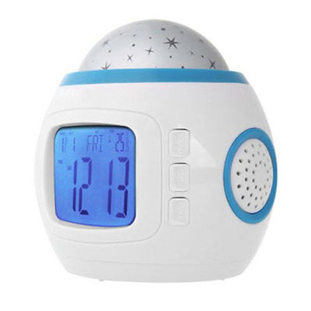 Reloj de proyección YONGSHENG con Alarma musical y pantalla de temperatura