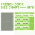 thumbnail image 3 of 56" x 96" 3-Lite Frosted Glass French Door Solid Wood Manufacture Interior Double Bathroom Door With Hardware Kit, 3 of 8
