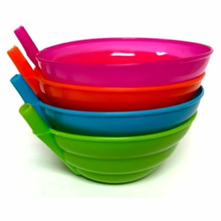 8 Pc Cereal Bowls with Straws and Kids Straw Cups Set Sippy Sip-a-Bowl BPA  Free 
