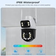 thumbnail image 3 of Cámara IP PTZ de 8MP y 4K con doble lente para exteriores, videocámara HD de 4MP con detección humana Ai, protección de seguridad, Wifi, CCTV, vigilancia iCSee, 3 of 3