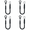 Black (4ft) * 4, variant on CATPAN 2 Pack Boat Dock Lines, 4 Feet Elastic Mooring Ropes with Stainless Steel Clip and Loop End, Braided Docking Lines for Boats, Pontoons, Kayaks, Cleats, Posts and Marinas