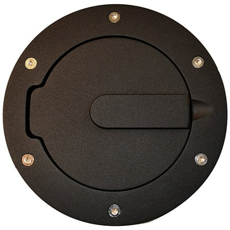 All Sales Manufacturing Fuel Door Cover - Gloss Black Ring/Door - Non Locking - 6 1/2 in. Ring O.D. 4 1/2 in. Door