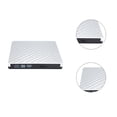 thumbnail image 4 of Grabadora de CD para PC, alimentación USB portátil para interiores y exteriores, hogar, oficina, sala de estar, controlador de DVD, reproductor Juegos de teclado y mouse para computadora Blanco, 4 of 6
