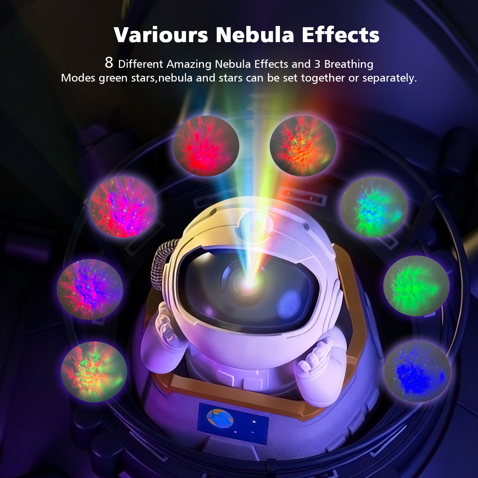 JOPESO Astronaut Galaxy Projector, Star Projector Night Light with Timer Remote and Bluetooth Adjustable Head Angle Nebula Ceiling LED Lamp for Kids Birthdays Gift Decor