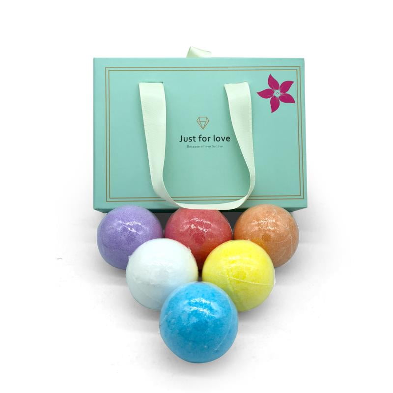 Bath Bombs Gift Set, 6 Pack 100% Natural Essential Oil Bath Bombs for Moisturizing Skin