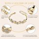 thumbnail image 4 of pulseras mujer san valentin tous joyería mujer bisutería mujer accesorios mujPulsera de lujo de hojas trenzadas para mujer, brazalete de cristal para boda, aniversario, regalos del Día de San Valentín, 4 of 4