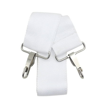 Adjustable Head Strap - 2 Metal Buckles Head Card White 5cm Width Nylon Adjustable Big Bass Drum Strap Belts for Parade