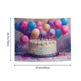 thumbnail image 6 of Kdxio Colorful Balloon Cake Celebration Wall Hanging Tapestries Banner For Bedroom College Dorm Home Living Room Party Decor 29X37 In, 6 of 8