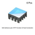 thumbnail image 2 of 7x14x14mm Black Aluminum Heatsink Thermal Adhesive Cooler for Cooling 3D Printers 6Pcs, 2 of 3