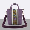 thumbnail image 2 of Bolso bandolera de lona con bordado sencillo de estilo étnico nuevo para mujer, con bolsillo para teléfono móvil, 2 of 5
