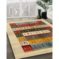 thumbnail image 3 of Ahgly Company Machine Washable Indoor Round Contemporary Sienna Brown Area Rugs, 8' Round, 3 of 7
