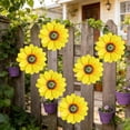 thumbnail image 5 of Outdoor Wall Decor Wall Art Metal Flowers for Outside Garden Decor for Outside 2 Pack Iron Daisys Hanging Ornament Courtyard Balcony Fence Patio Housewarming Birthday Gift Creative Ornament, 5 of 6